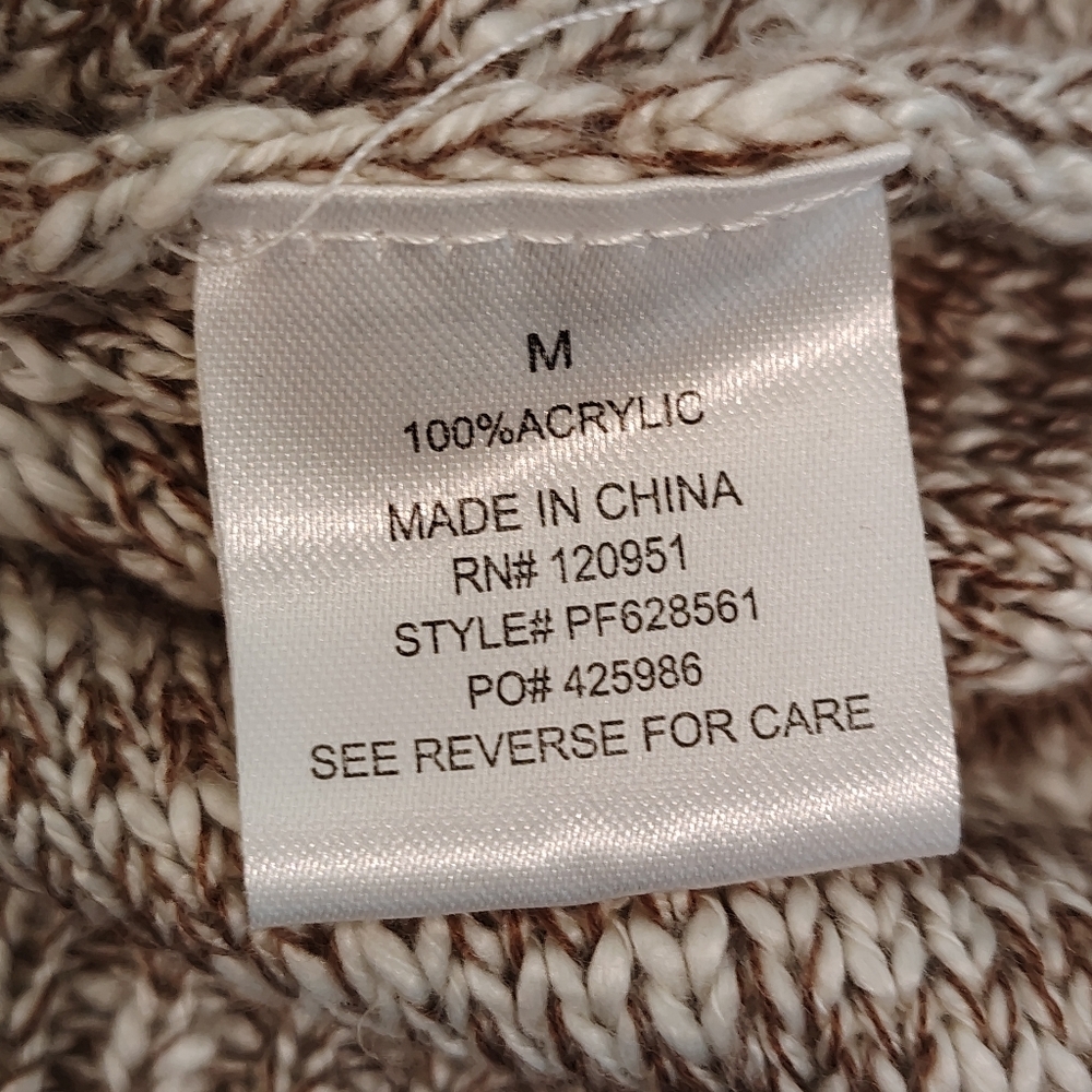 Cowl Neck Medium Drop Sleeve Oversized Beige Sweater Pink Rose - Picture 6 of 9